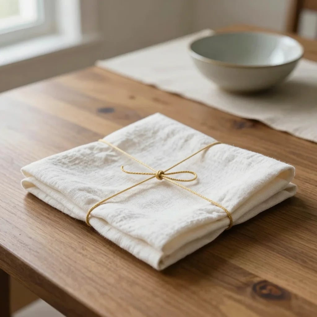 Warm White Napkin Set