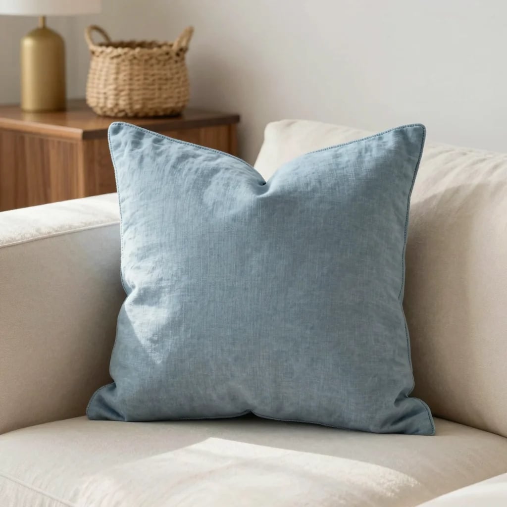 Dusty Blue Throw Pillow