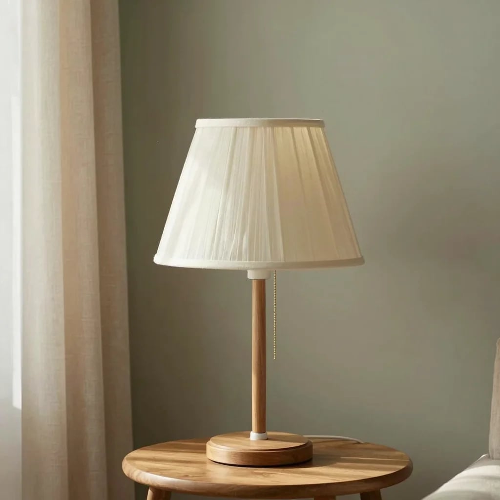 Cream Pleated Lamp Shade